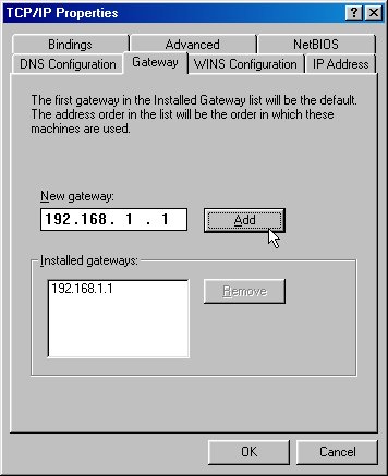 TCP/IP Gateway Settings